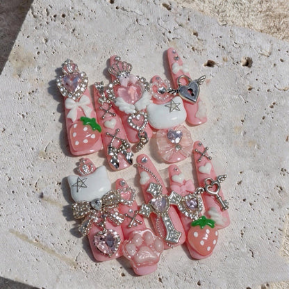 Dekorative 3D Nagelkunst Tipps Set