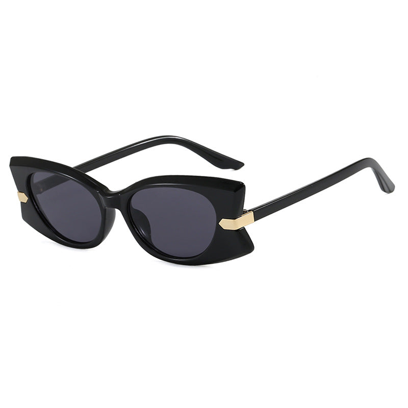Damen Cat-Eye Sonnenbrille mit stilvollem Einsatz aus Metall und UV-Schutz Brehn