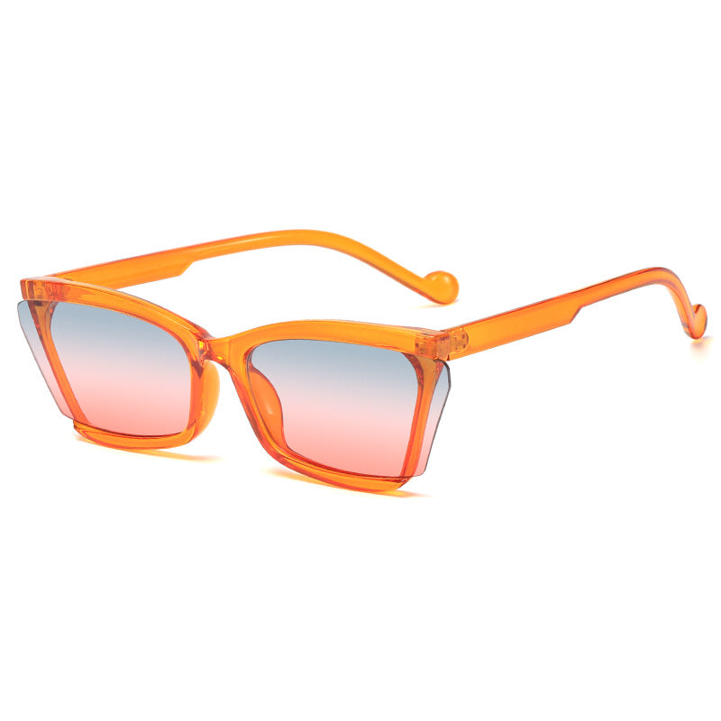 Damen modische Sonnenbrille mit einzigartigem rechteckigem Design und UV-Schutz Brehn