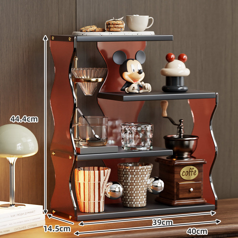 Gestufter Acryl-Wellen-Thekenregal-Organizer