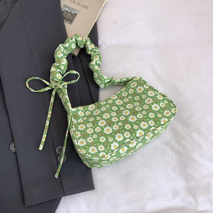 Blumenmuster Schultertasche