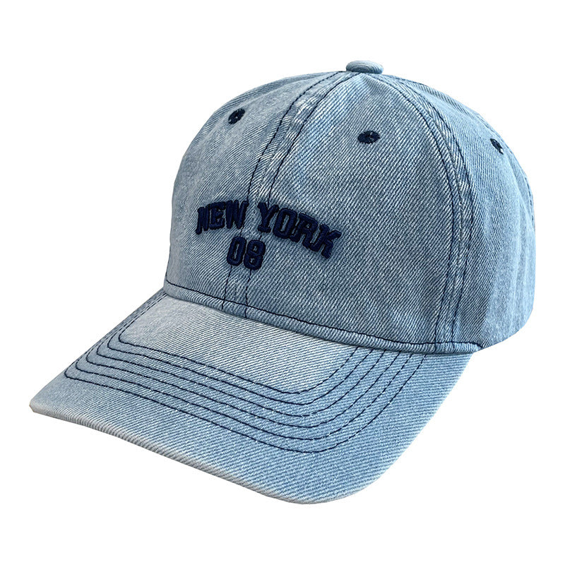 Herren Zerschlissenes Denim Baseball Cap Brehn