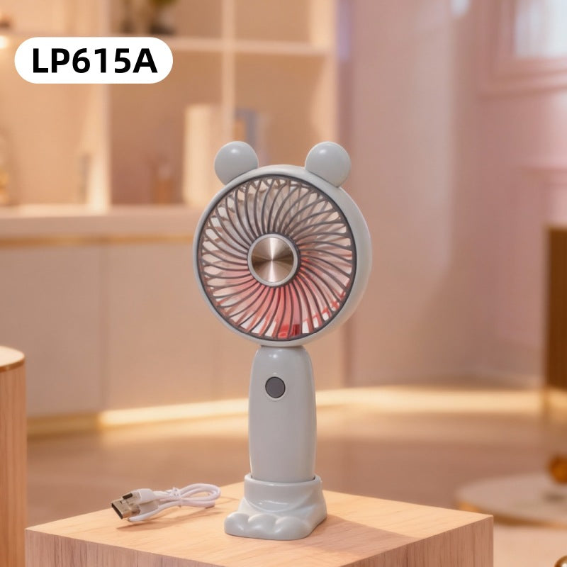Damen Tragbarer USB Handventilator mit LED-Illumination und ergonomischem Design Brehn