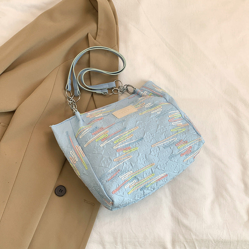 Bunte gestickte Hobo Tasche Brehn