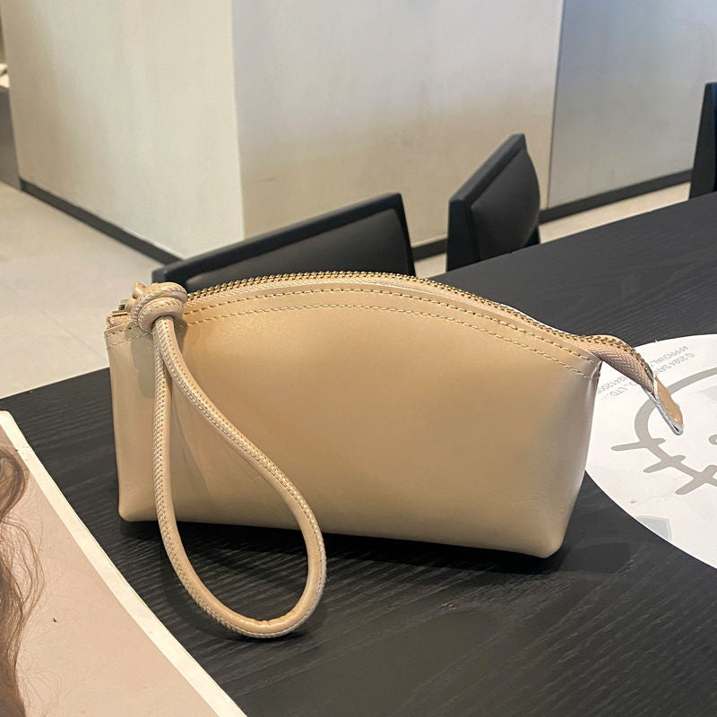 Elegante Kunstleder Kosmetik Tasche mit Reißverschluss Brehn