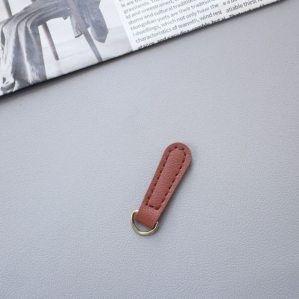 Stylische Leder Schlüsselanhänger Tab Brehn