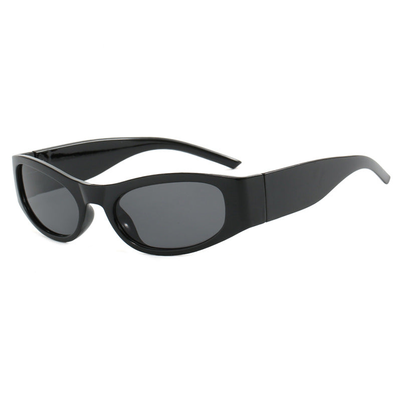Damen sportliche Sonnenbrille mit breitem Rahmen und UV-Schutz Brehn