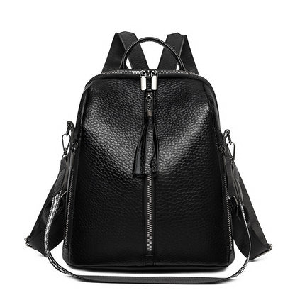 Strukturierter Leder-Rucksack