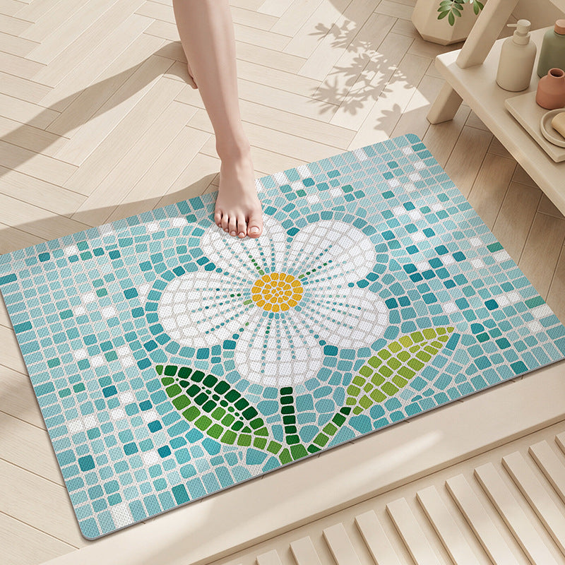 Florales Mosaik Badezimmermatte Brehn