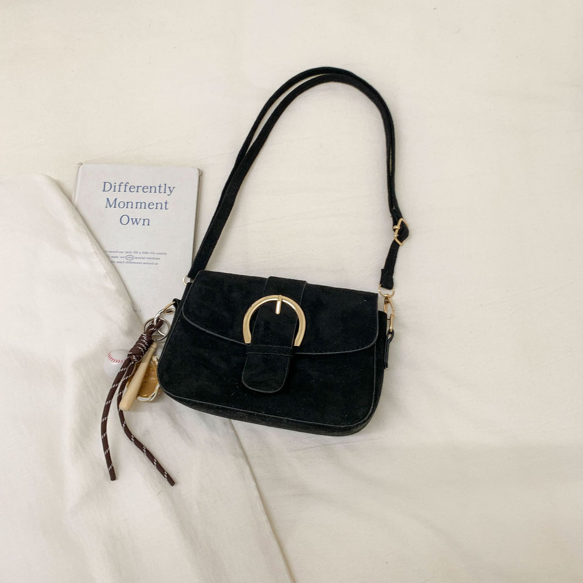 Elegante Wildleder Umhängetasche