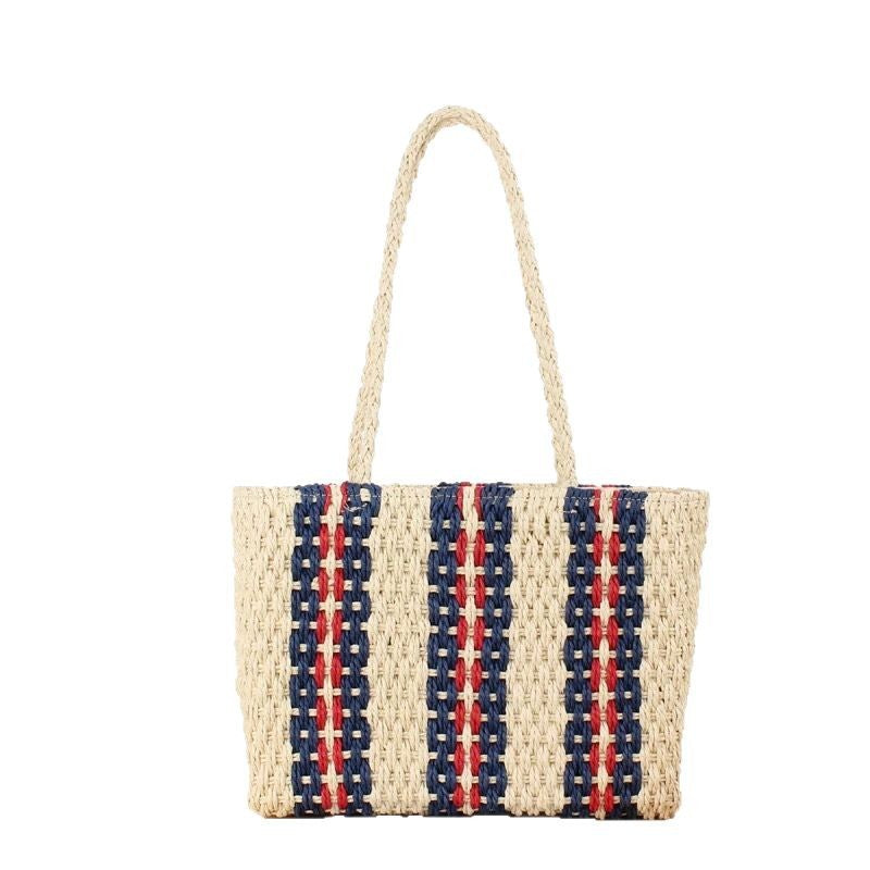 Handgefertigte Strandtasche mit Buntem Muster Brehn