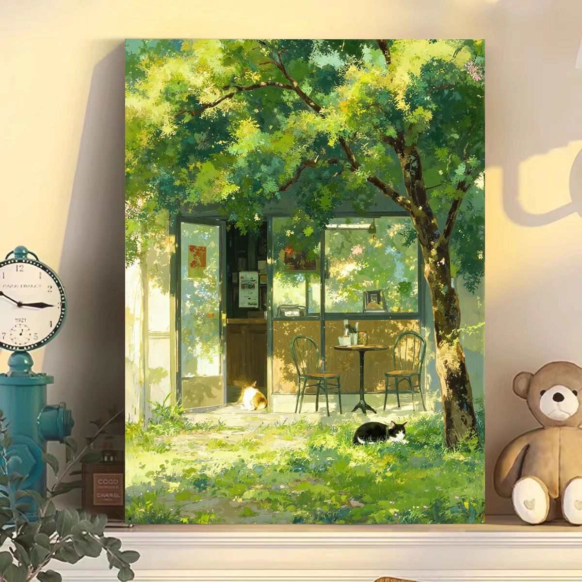 Gemütliche Café-Szene Leinwandkunst Brehn