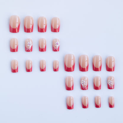 Florale Acryl-Nagelkunst