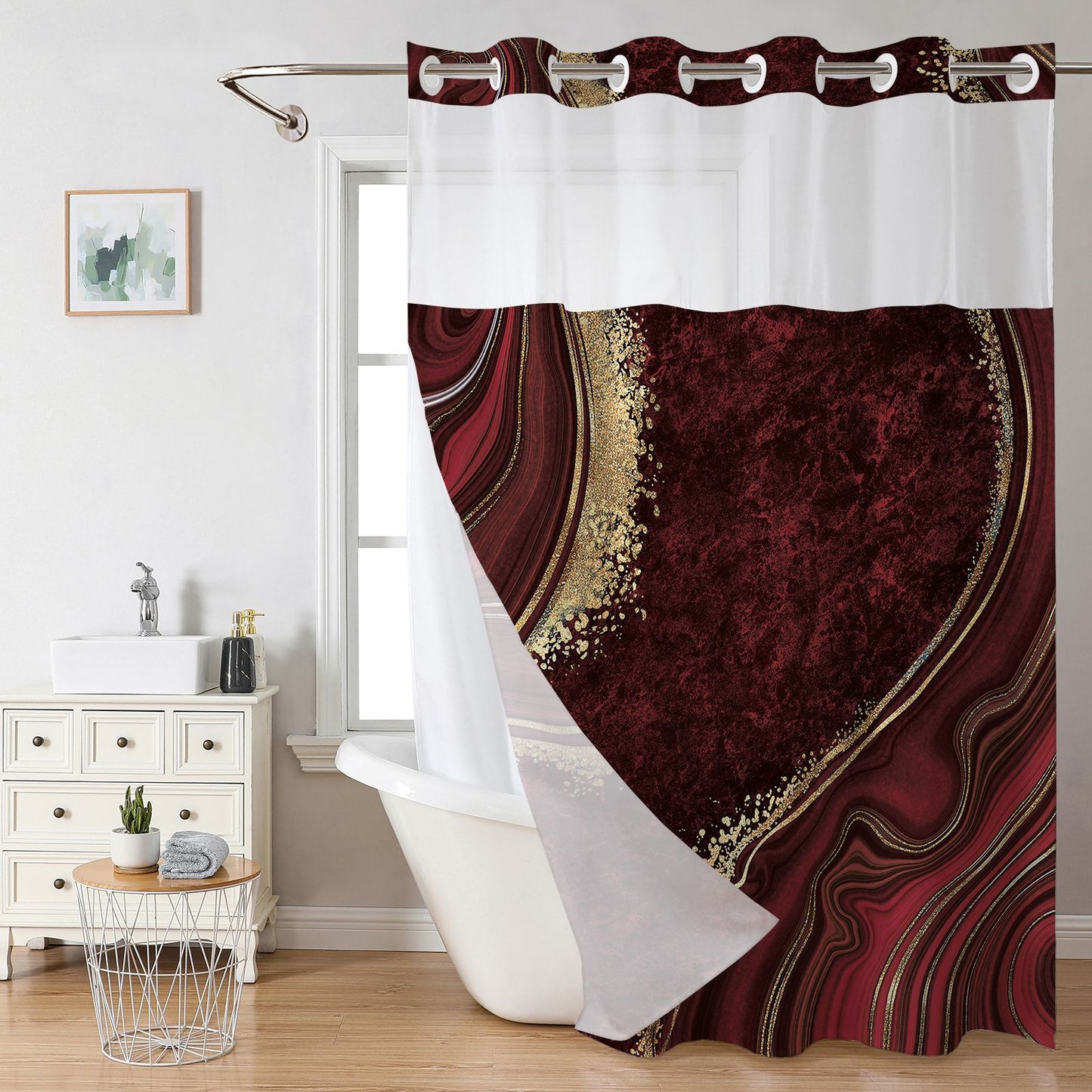 Elegante Marmor Design Duschvorhang Brehn
