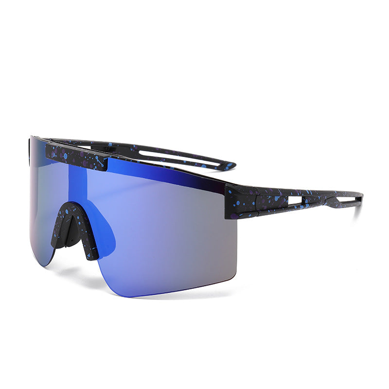 Unisex Sportive Oversized Shield Sonnenbrille Brehn
