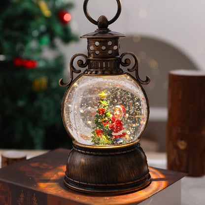 Nostalgische Weihnachtslaterne mit Schneekugel Brehn
