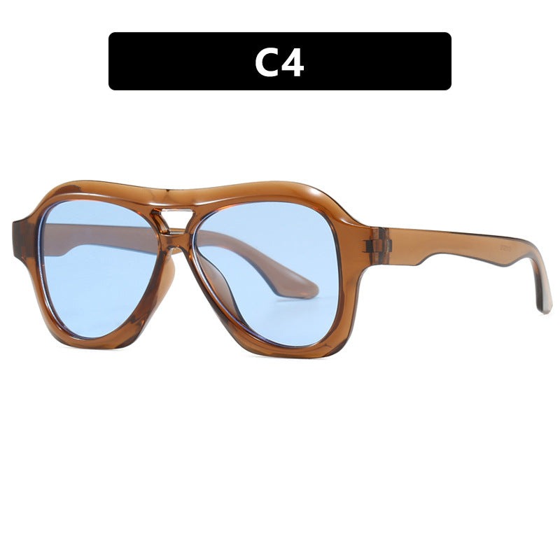 Damen modische Sonnenbrille im innovativen Design mit breitem Rahmen Brehn