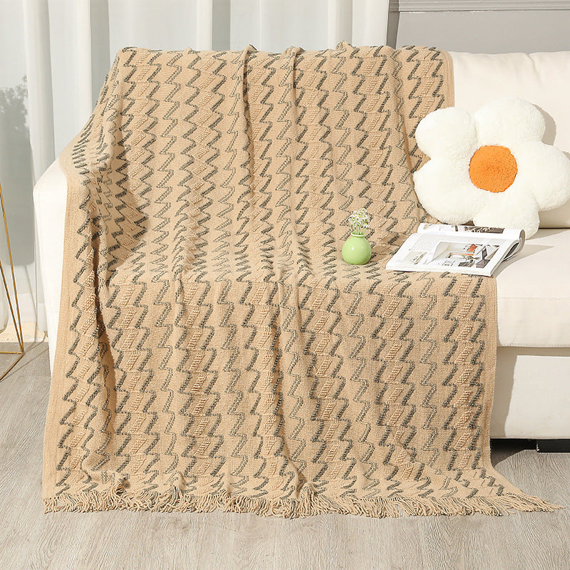 Damen Dekorative Zickzack-Strickdecke Brehn