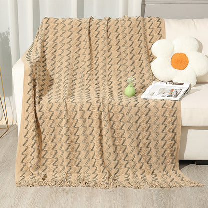 Damen Dekorative Zickzack-Strickdecke Brehn