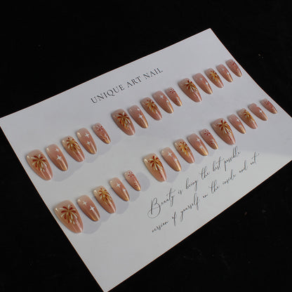 Handgefertigtes Press-On Nagelkunst-Set Brehn