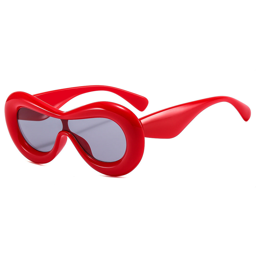 Damen modische Sonnenbrille mit nostalgischem Schwung Brehn