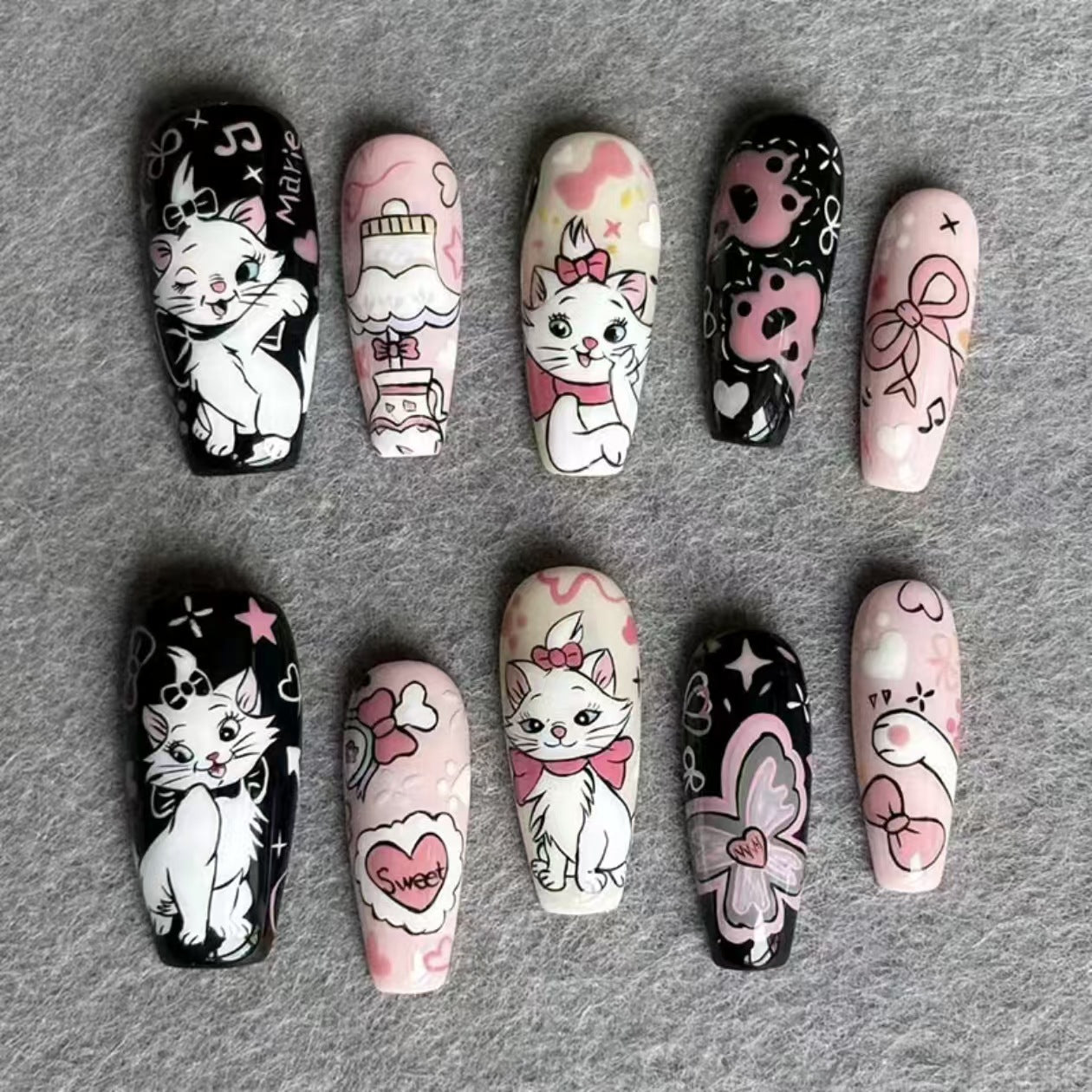 Verspieltes Charakter-Nagelkunst-Design-Kit Brehn