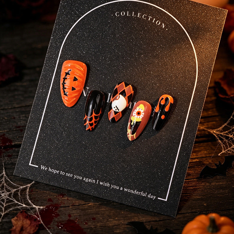 Kreative Halloween Press-On Nagelspitzen Brehn