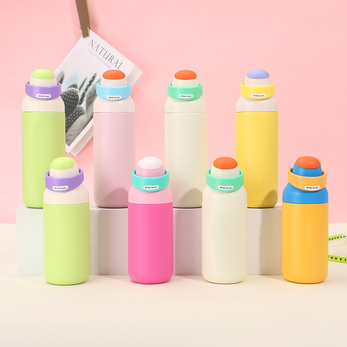 Damen isolierte Trinkflasche mit ergonomischem Verschluss Brehn