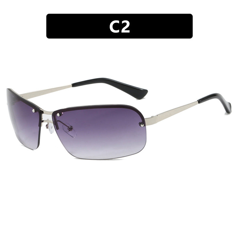 Damen Sonnenbrille mit großen, eleganten Gläsern und einem modernen Metallrahmen Brehn