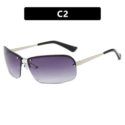 Damen Sonnenbrille mit großen, eleganten Gläsern und einem modernen Metallrahmen Brehn