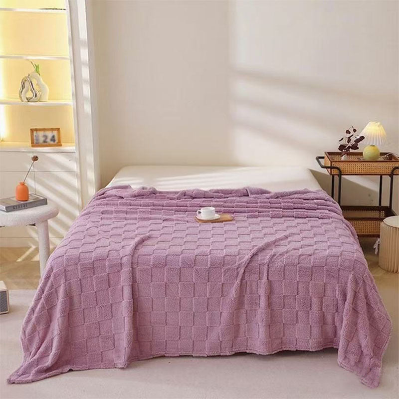 Damen Plüsch Tagesdecke mit strukturiertem Design Brehn