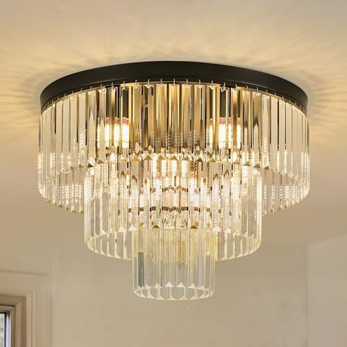Moderne Kristall Deckenleuchte Flush Mount