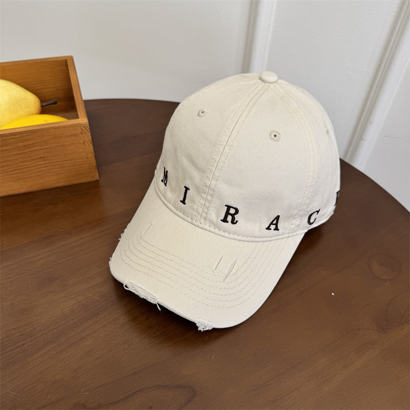 Damen Destroyed Denim Baseball Cap Brehn