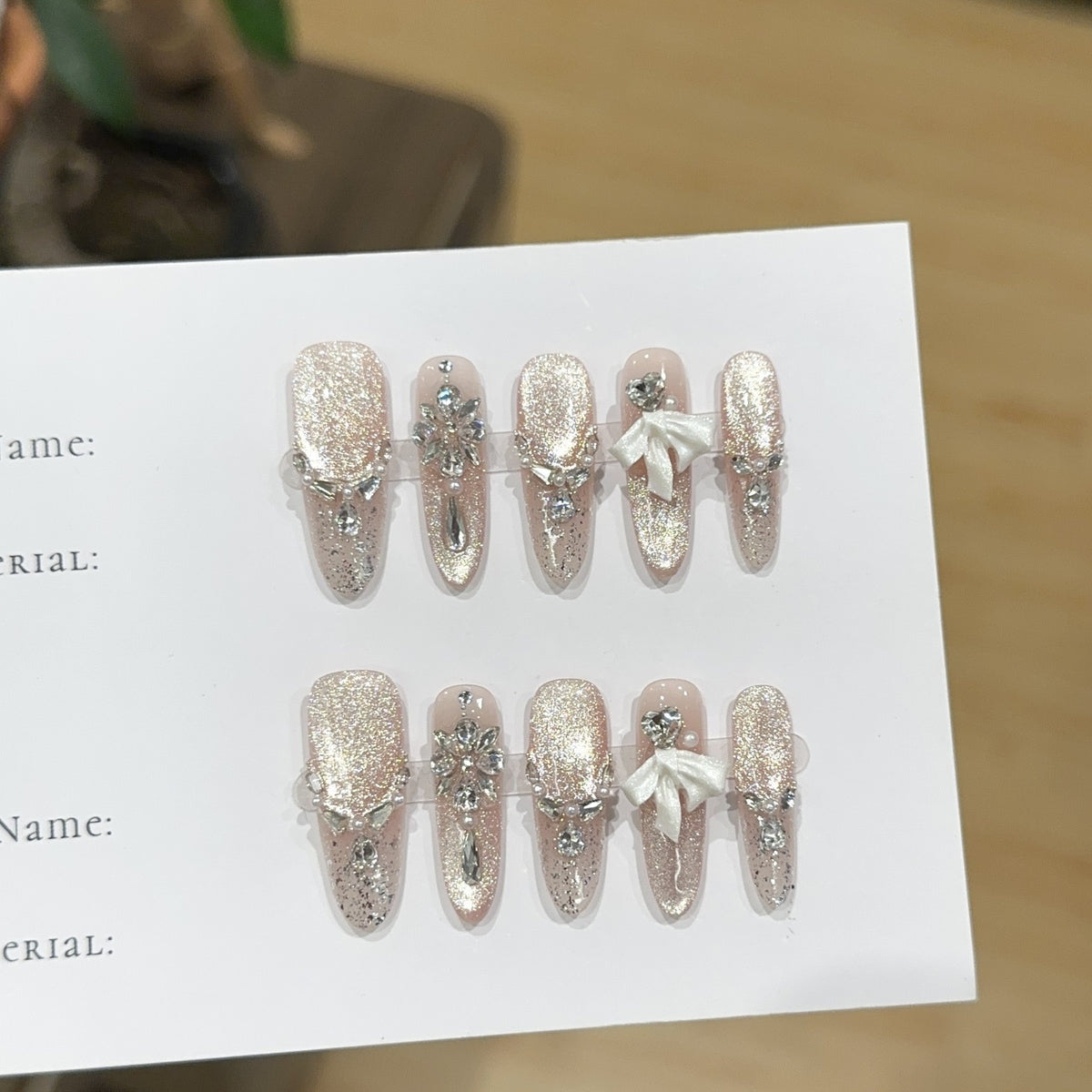 Glamouröse Press-On Nagelset