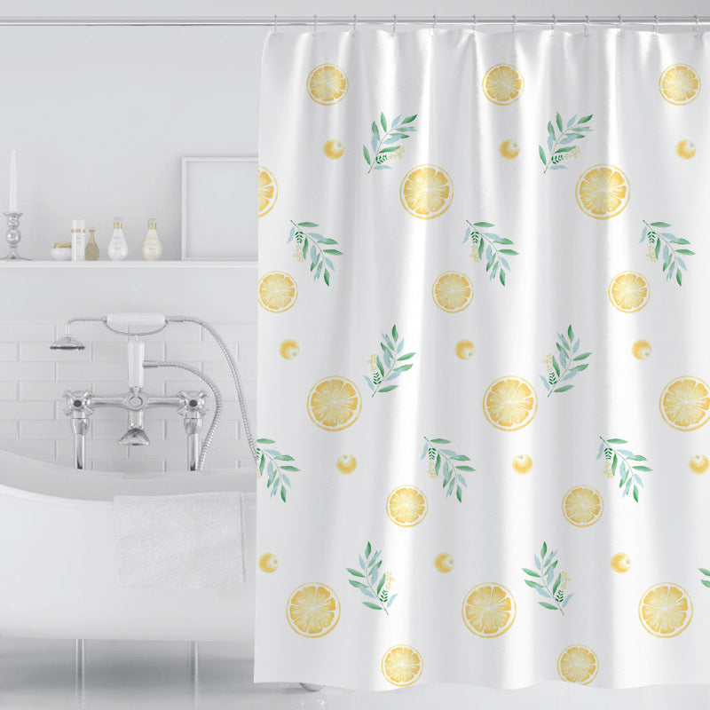 Damen Vibrant Citrus Print Duschvorhang Brehn