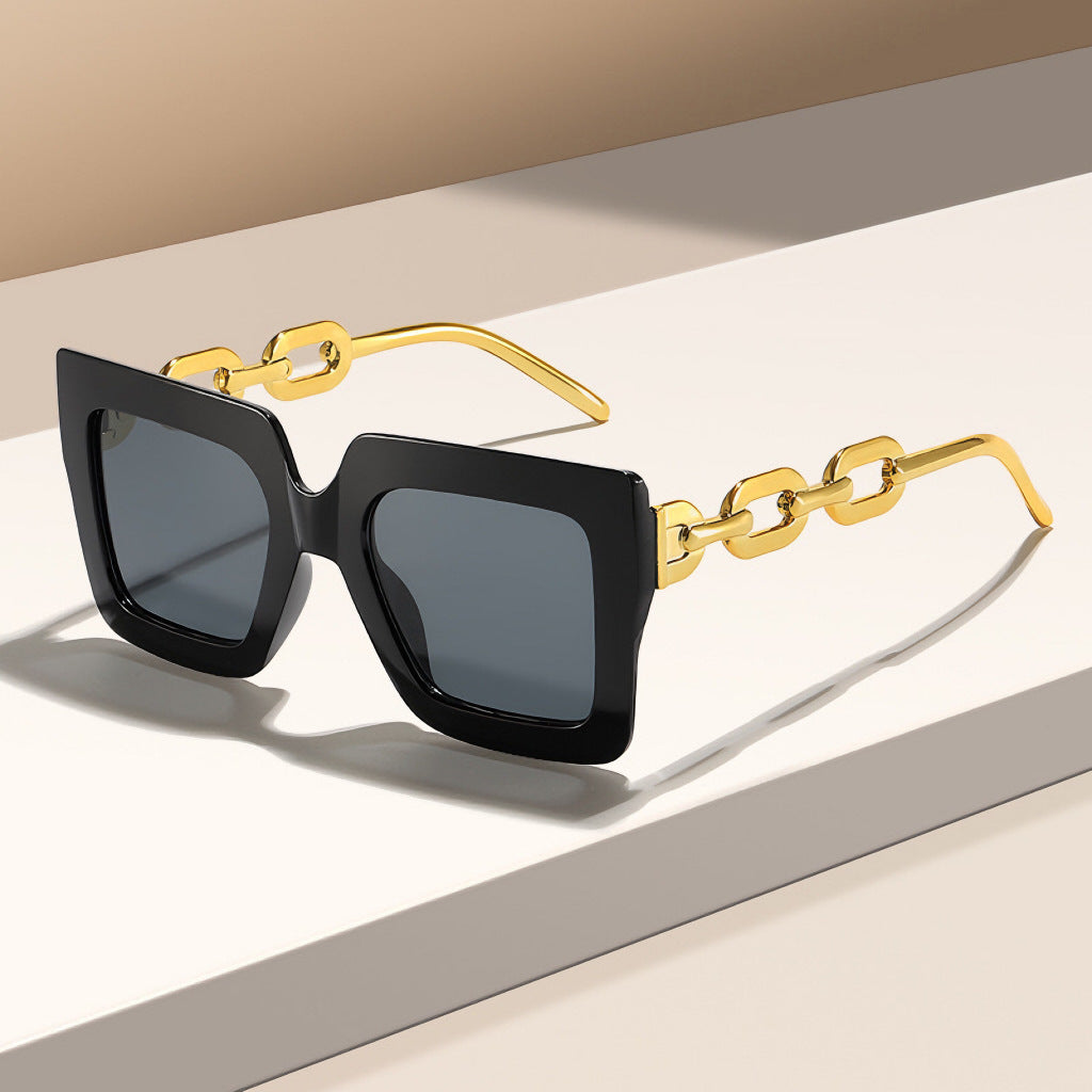 Stylische breite quadratische Sonnenbrille Brehn