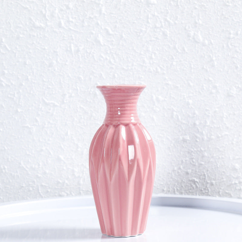 Modern gerippten Keramik Blumenvasen Brehn