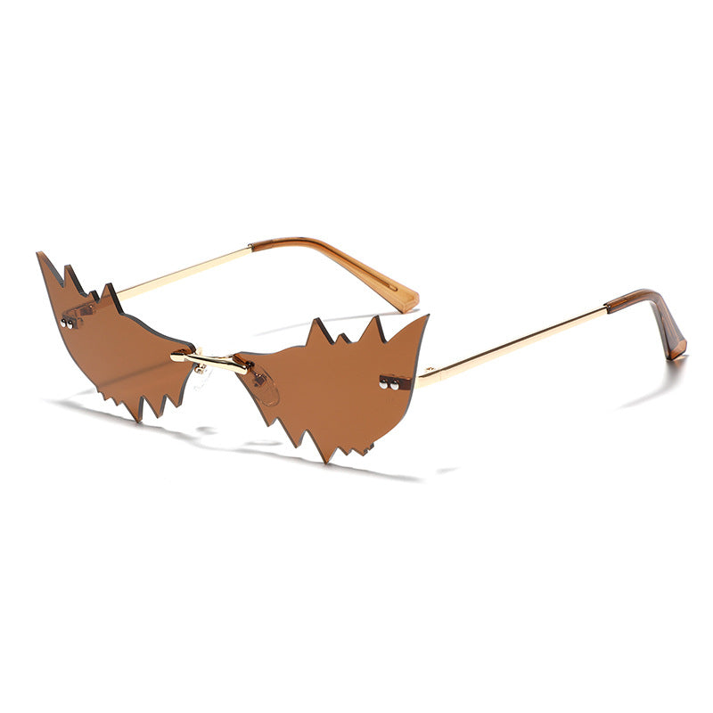 Damen Trendige Katzenaugen-Sonnenbrille mit schützendem UV-Filter und ausgefallenem Rahmen Brehn