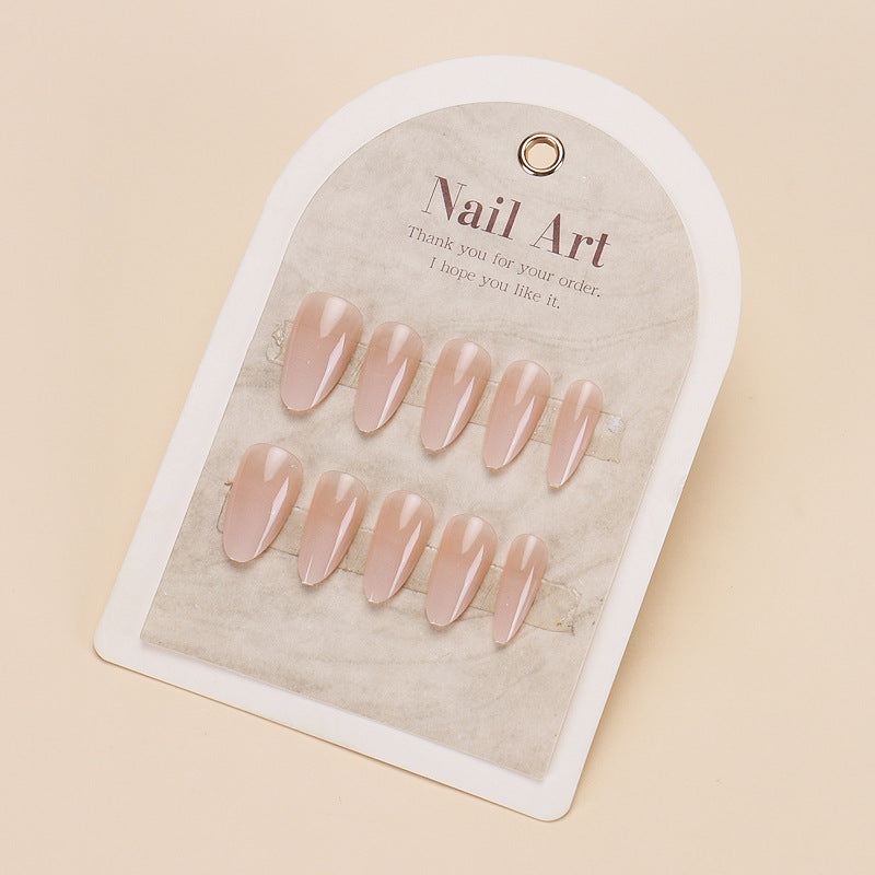 Natürlicher Finish Nude Press-On Nail Set Brehn