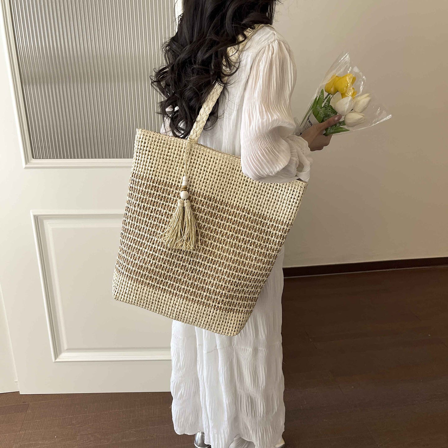 Elegante Geflochtene Strandtasche Brehn