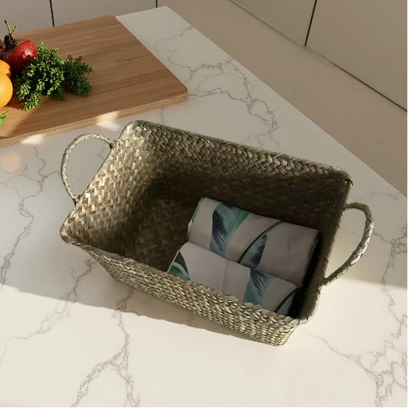 Damen Korb mit handgewebtem Design Brehn