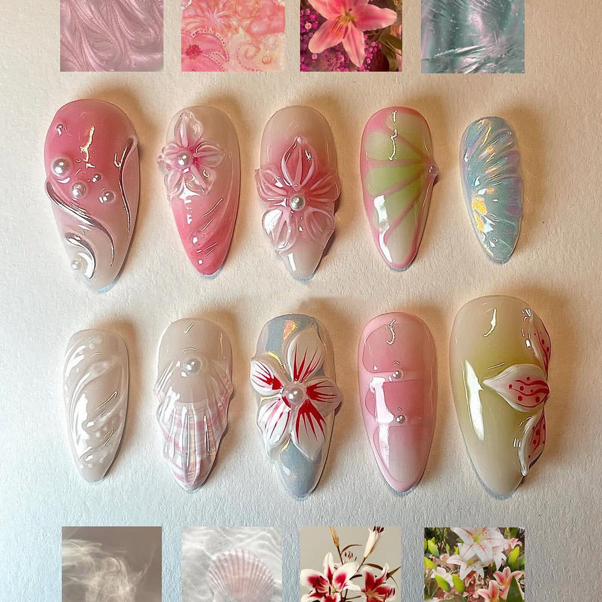 Kunstblumen Nagelset Brehn
