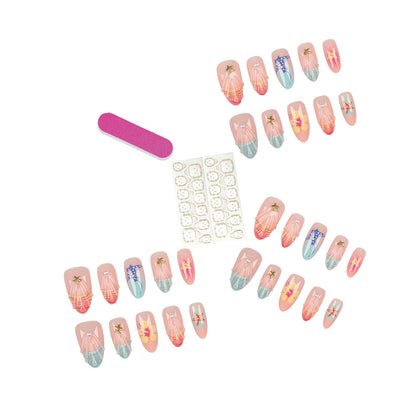 Strand-Themen Press-On Nagel Set