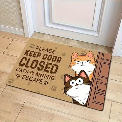 Dekorativer katzenbasierten Eingangsteppich