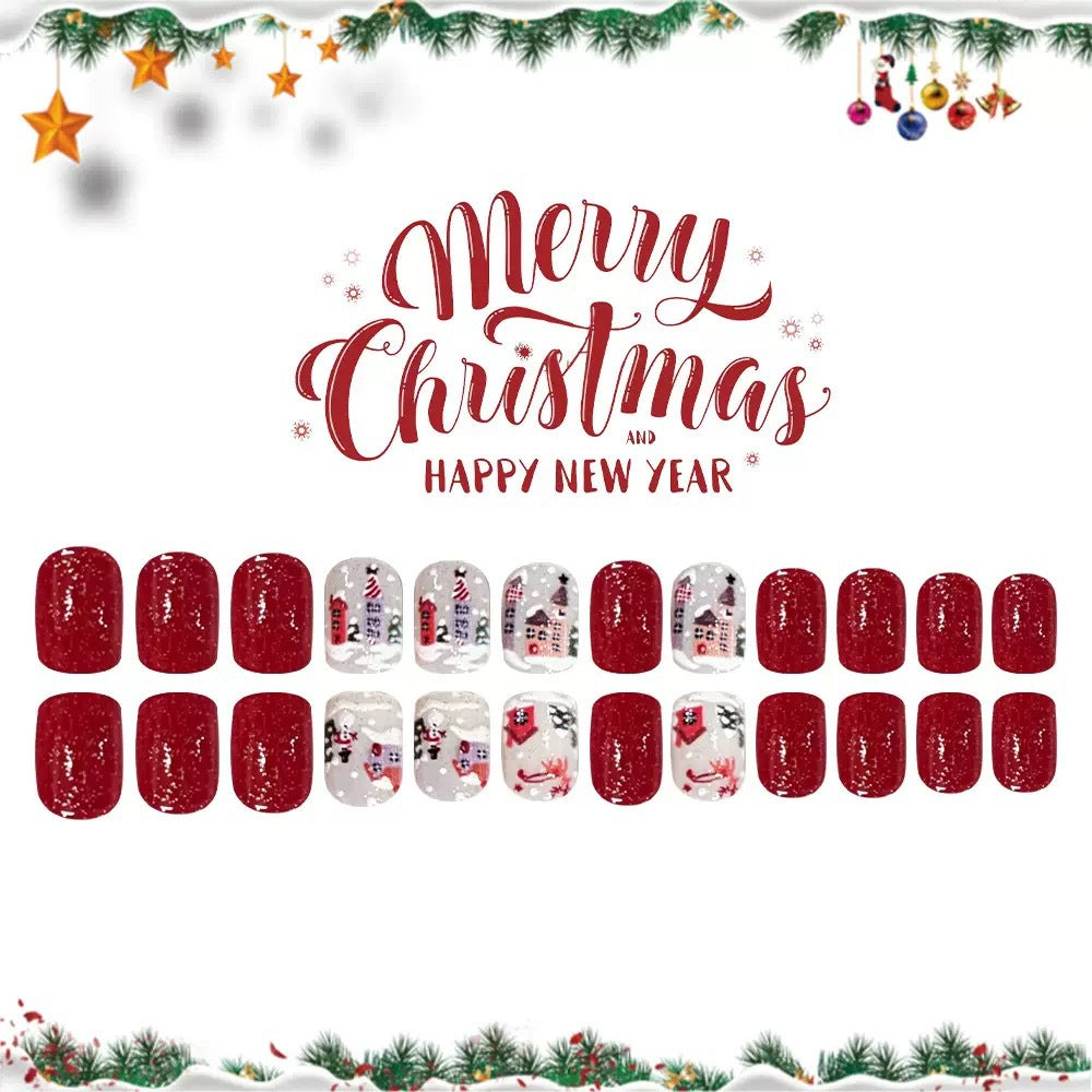 Kunstnagelset mit winterlichen Motivdesigns Brehn