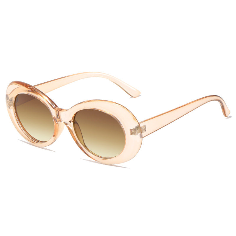 Damen Retro-inspirierte Sonnenbrille mit einem eleganten, ovalen Rahmen Brehn