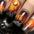 Künstlerisches Halloween-Themen Press-On Nagelset Brehn