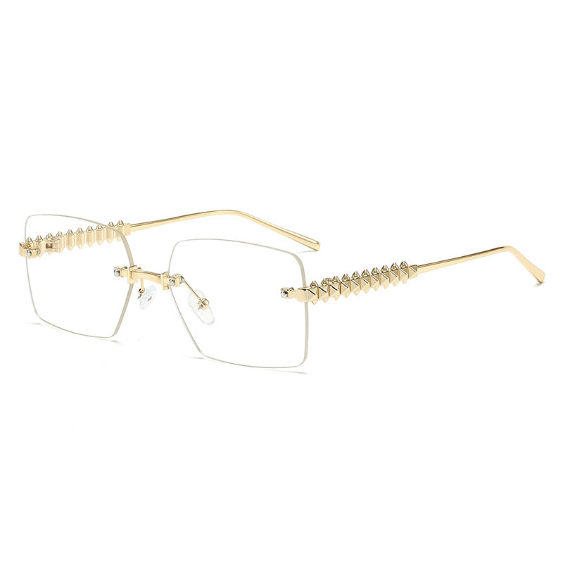Damen extravagante quadratische Brille Brehn