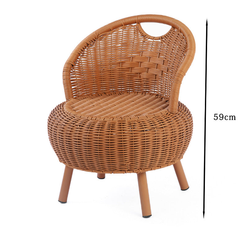 Geflochtener Rattan Lounge-Stuhl Brehn