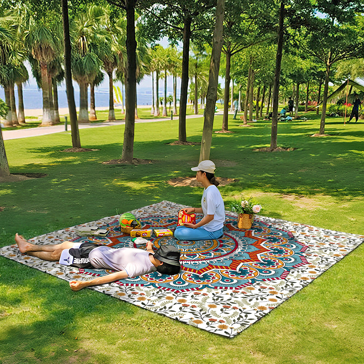 Mandala Design Strandmatte Brehn